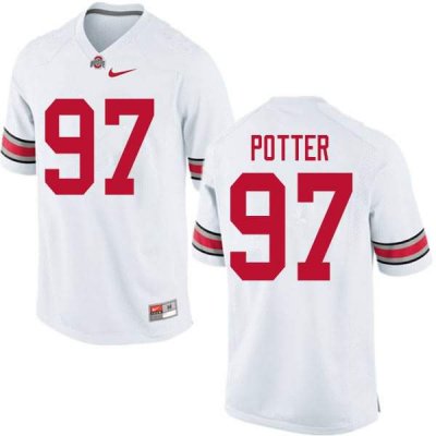 Men's Ohio State Buckeyes #97 Noah Potter White Nike NCAA College Football Jersey Summer ZQQ6244TM